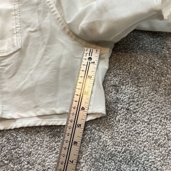 Unbranded Chino Shorts Unisex Adult 24 With Elastic Waist Home Made White 4" - Picture 3 of 11